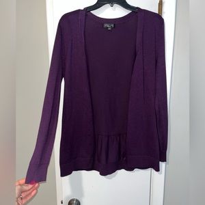 Spense NWOT long sleeve cardigan. Never worn. Purple. Size small.